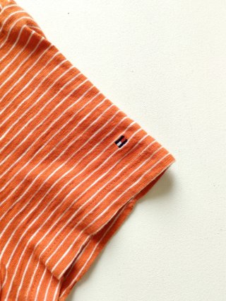 Polo rayas Tommy Hilfiger naranja y blanco