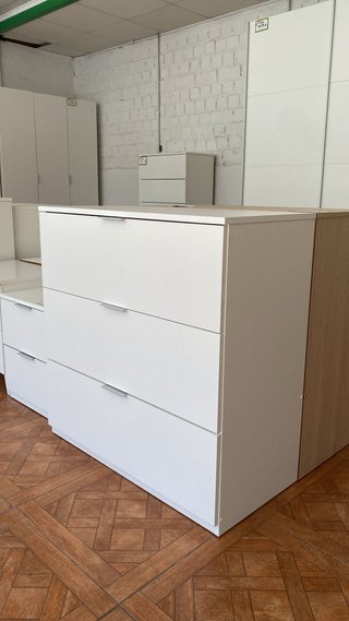 Cajonera 3 Cajones Madera y Blanco