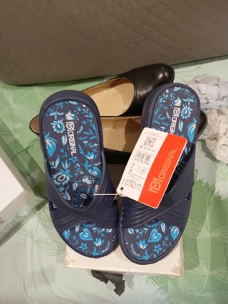 Ciabatte donna blu/multicolor taglia 36