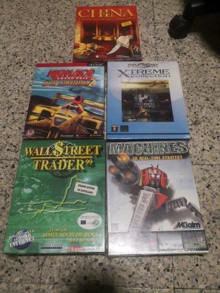 Lote 5 Juegos PC: China, Monaco, Xtreme, Wall Stre