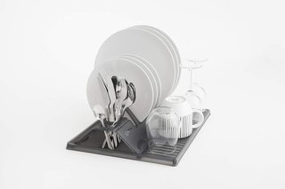 Rotho escurridor platos plástico plegable compacto