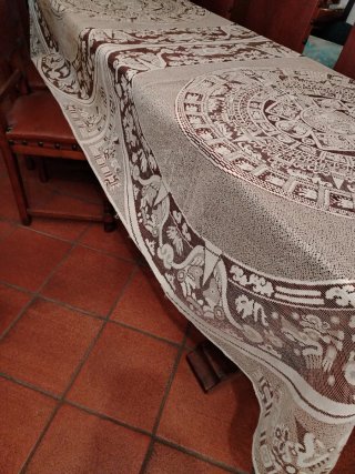 Tovaglia decorativa con disegno azteco