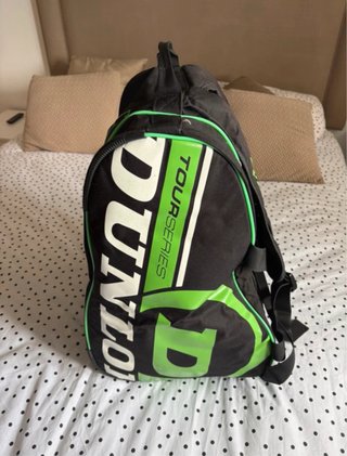 Paletero Dunlop Tour Series Negro y Verde