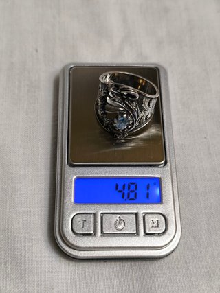 Anillo Plata con Piedra Azul