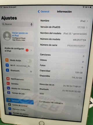 Apple iPad 6ª Gen 128GB Dorado
