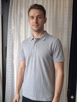 Massimo Dutti Polo Gris Talla XXL