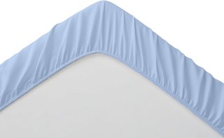 Sábana bajera ajustable microfibra suave celeste
