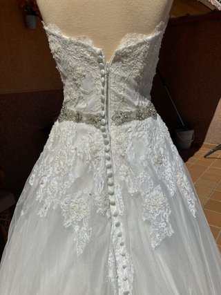 Vestido de Novia Blanco Encaje y Pedrería