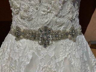 Vestido de Novia Blanco Encaje y Pedrería