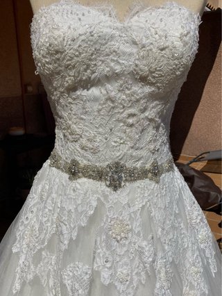Vestido de Novia Blanco Encaje y Pedrería