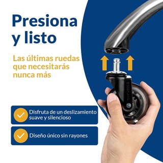 Ruedas silla oficina deslizamiento silencio