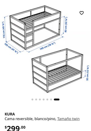 Cama Kura Ikea Reversible