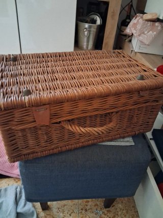 Cesto in vimini per pic nic o decorazione