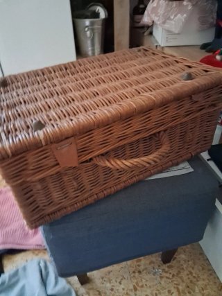 Cesto in vimini per pic nic o decorazione
