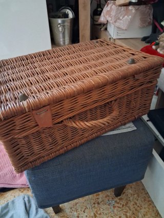 Cesto in vimini per pic nic o decorazione
