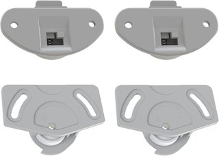 Ruedas puertas correderas armarios plástico gris