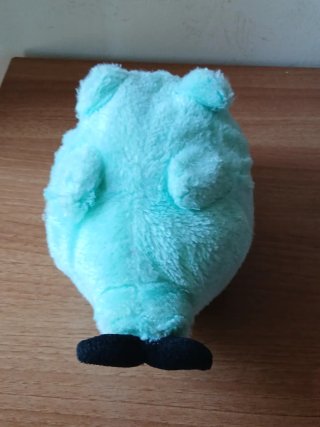 Peluche Cerdo Azul con Bigote
