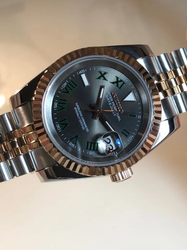 Reloj Seiko Mod - DateJust "Wimbledon" (Dos Tonos)