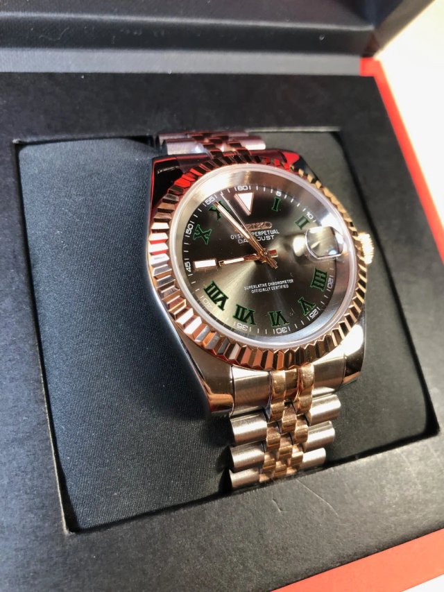 Reloj Seiko Mod - DateJust "Wimbledon" (Dos Tonos)