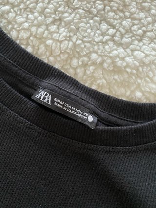 Top Zara Negro Volantes