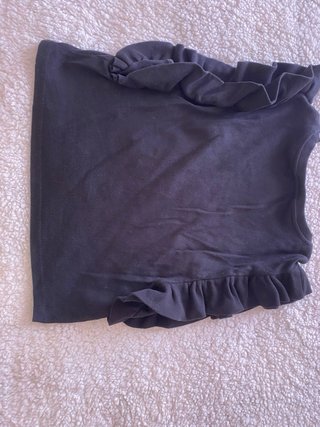 Top Zara Negro Volantes
