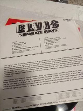 Vinilo LP Elvis Presley - Separate Ways