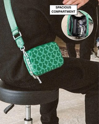 Bolso Bealgnd verde estampado