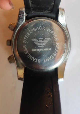 Reloj Emporio Armani Negro y Plateado