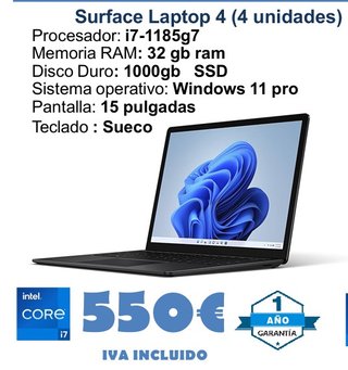 Surface Laptop 4 32GB RAM 1TB SSD