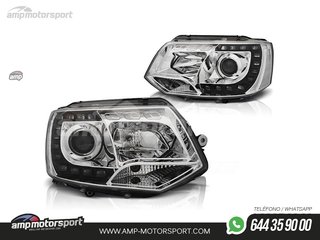 FAROS DELANTEROS LUZ DIURNA LED PARA VOLKSWAGEN TRANSPORTER T5 2010-2015