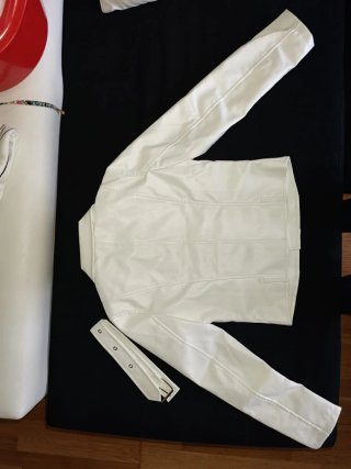 Chaqueta Biker Blanca