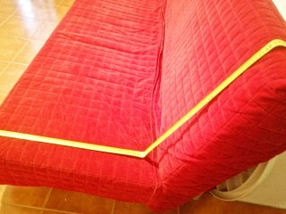 Sofá Cama Ikea Rojo-granate