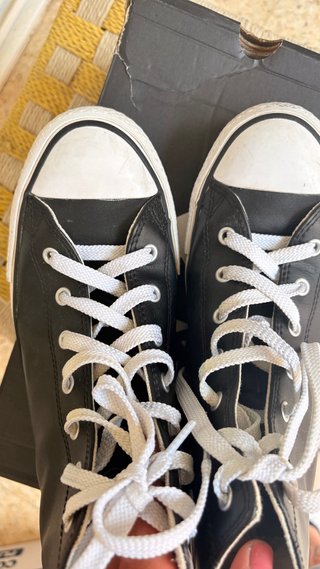 Converse Piel Negra Mujer Talla 39