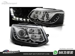 FAROS DELANTEROS LUZ DIURNA LED REAL DRL PARA VOLKSWAGEN TRANSPORTER T5 2010-2015