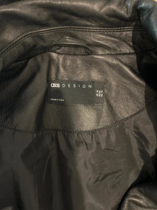 Chaqueta Piel Genuina ASOS Negra XXL Chupa Cuero