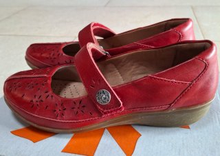 Zapatos Clarks Mujer Rojos Talla 38