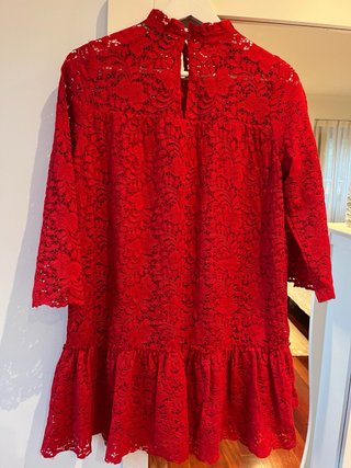 Vestido Zara encaje corto talla S