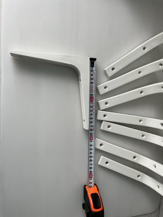8 Soportes blancos para baldas