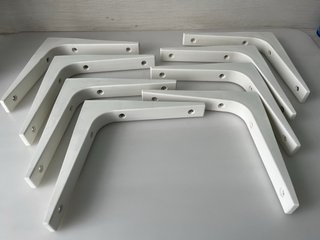 8 Soportes blancos para baldas