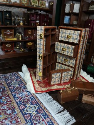 Casa de muñecas baúl y 4 maletas