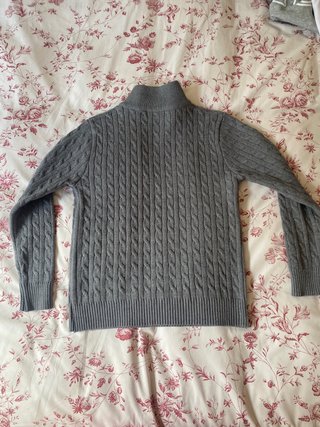 Jersey Polo Ralph Lauren Cuello Cremallera Gris