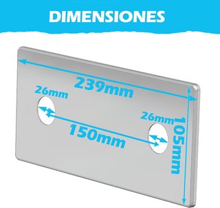 Tapa platino acero inoxidable para grifo pared