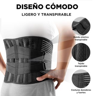 Vitalbak faja lumbar soporte transpirable