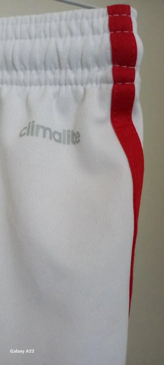 Pantaloncini Adidas bianchi con banda rossa