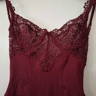 Body donna pizzo bordeaux