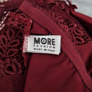 Body donna pizzo bordeaux
