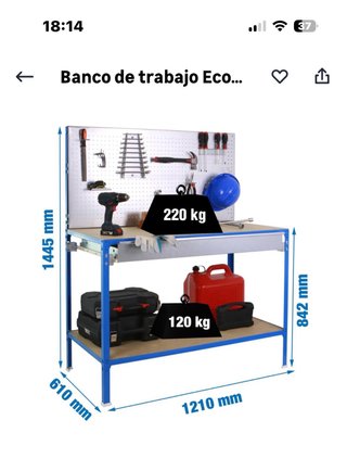 Banco de trabajo con cajón