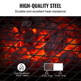 Parrilla de Campamento Plegable, Rejilla de Malla de Acero de Alta Resistencia, Rejillas de Camping Portátiles de 57 cm sobre Fogata, Equipamiento de Cocina para Fuego de Campamento con Bolsa de T...