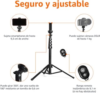 Amazon Basics trípode y palo selfie extensible