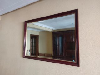 Espejo de pared madera y dorado